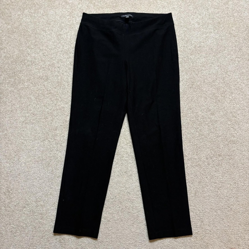 Eileen Fisher Pants Womens PS Black Crepe Ankle Slim Leg Pull On Stretch Petite